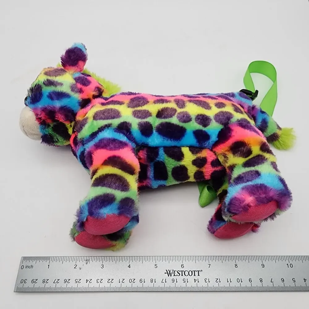 Hug Fun Colorful Leopard Purse Plush Stuffed Toy 9
